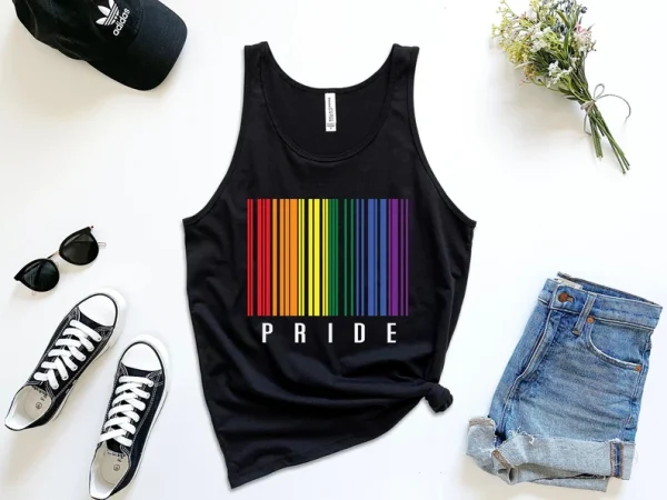 LGBT Pride - Rainbow Barcode Tank Top SN
