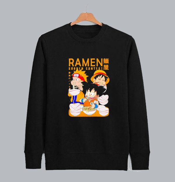 Son Goku Naruto Eating Ramen Sweatshirt SN