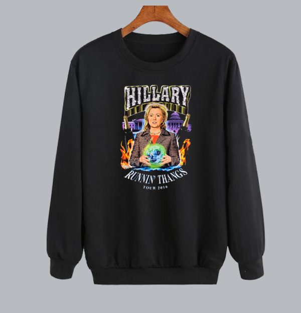 Vtg Runnin Thangs Hillary Clinton Sweatshirt SN