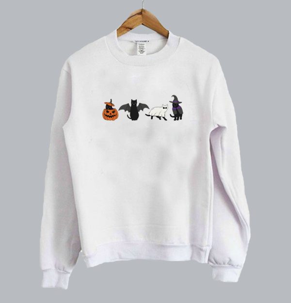 Cool Halloween Cat Sweatshirt SN