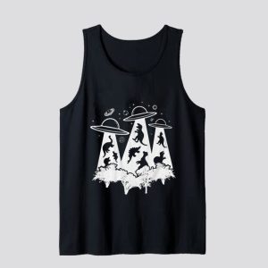 Dinosaur Alien Abduction Tank Top SN