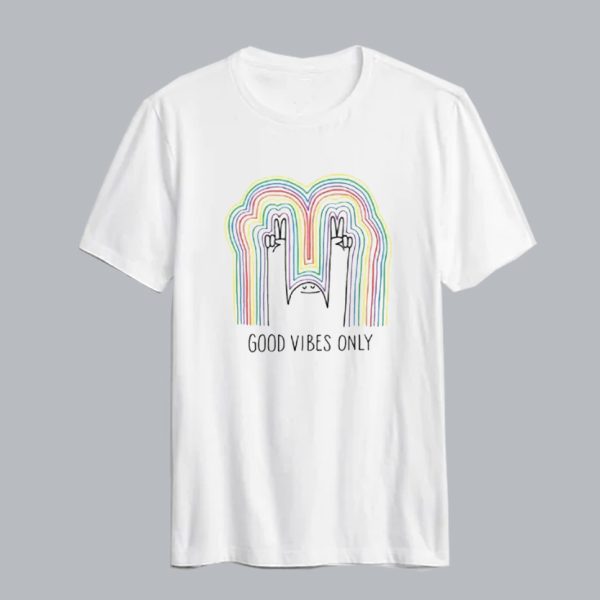 Good Vibes Only Rainbow T-Shirt SN