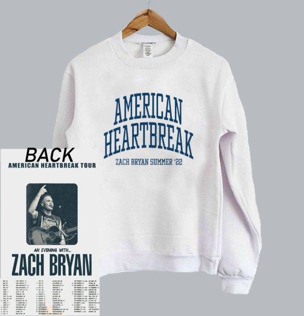 American Heartbreak Tour Zach Bryan Sweatshirt SN