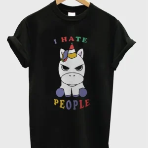 Baby Unicorn I Hate People T-Shirt SN