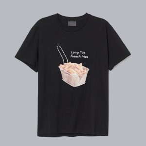 Long Live French Fries Print T-Shirt SN