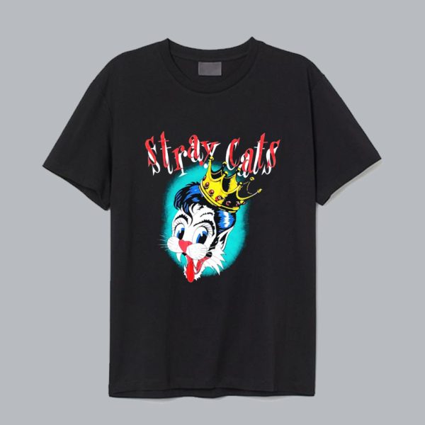 Vintage 1989 Stray Cats Blast Off Tour T Shirt SN