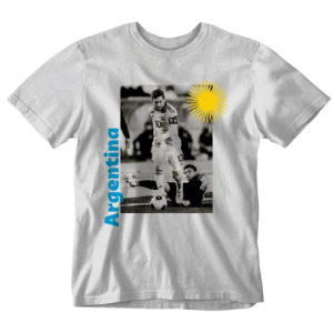 Argentina Messi soccer portrait t shirt SN