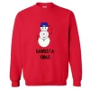 Gangsta Xmas Snowman Christmas Sweatshirt SN