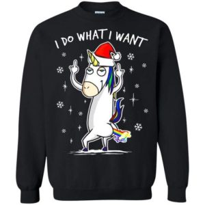 I Do What I Want Unicorn Christmas sweatshirt SN