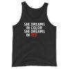 She Dreams In Color She Dreams In Red Tank Top SN