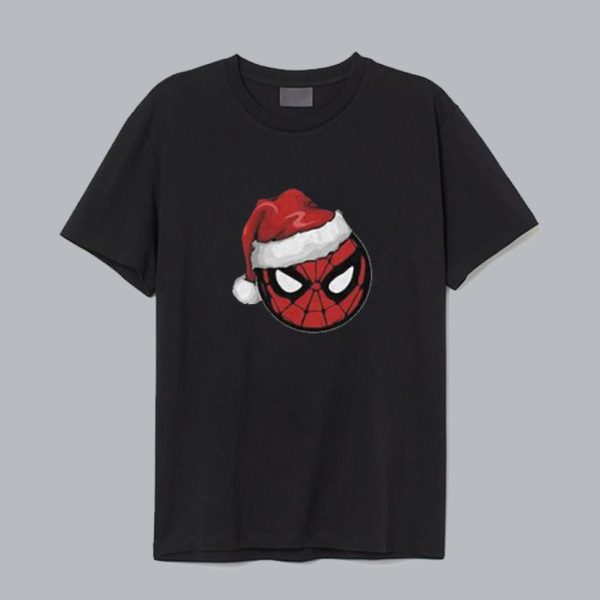 Spider-Man with Santa Hat Christmas t shirt SN