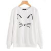 Cute Cat Face Sweatshirt SN