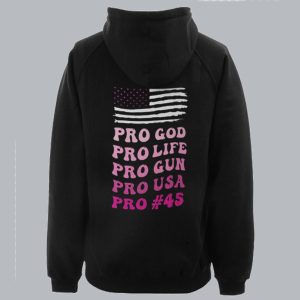 Pink Patriotic Hoodie Back SN