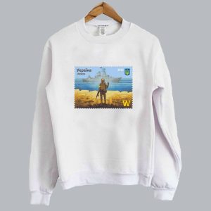 Ukraine Stamp Warship Moskva Sweatshirt SN