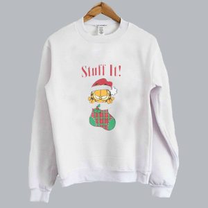 Vtg Christmas Stuff It Garfield Sweatshirt SN