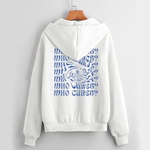 Who Cares Aesthetic Hoodie Back SN