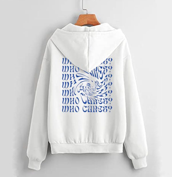 Who Cares Aesthetic Hoodie Back SN