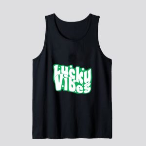 Green Lucky Vibes St Patrick's Day Tank Top SN