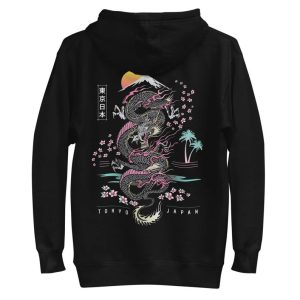 Traditional Japanese Dragon Pullover Hoodie SN