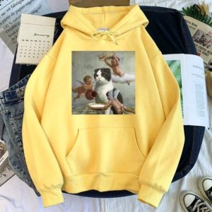 Cat Is God Oil Painting Cat Hoodie SN