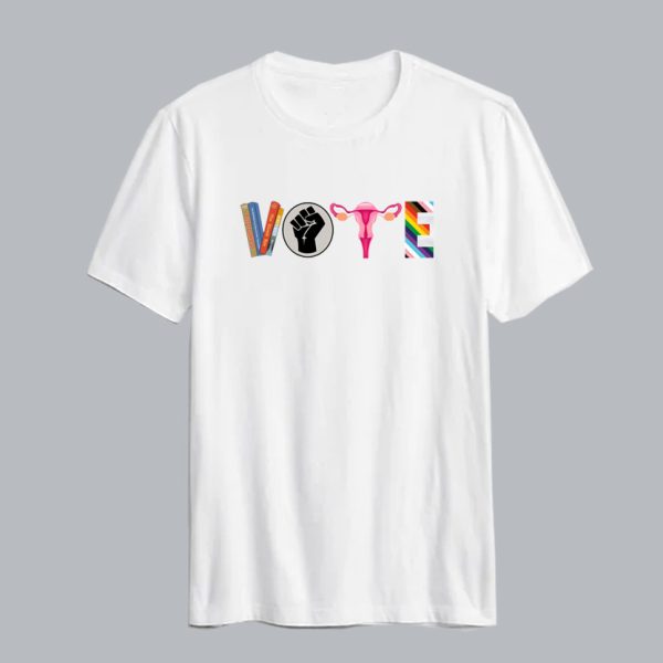 Vote Banned Books Reproductive Political Activism T Shirt SN