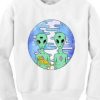 Aliens with cat sweatshirt SN