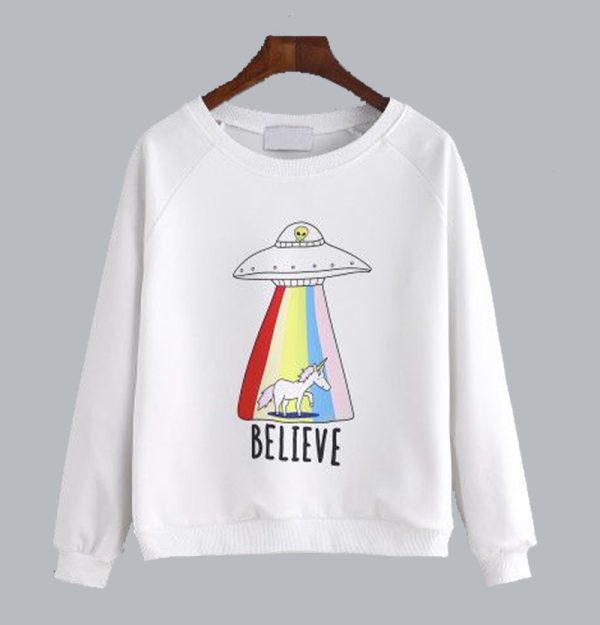 Believe In UFO And Unicorn Sweatshirt SN