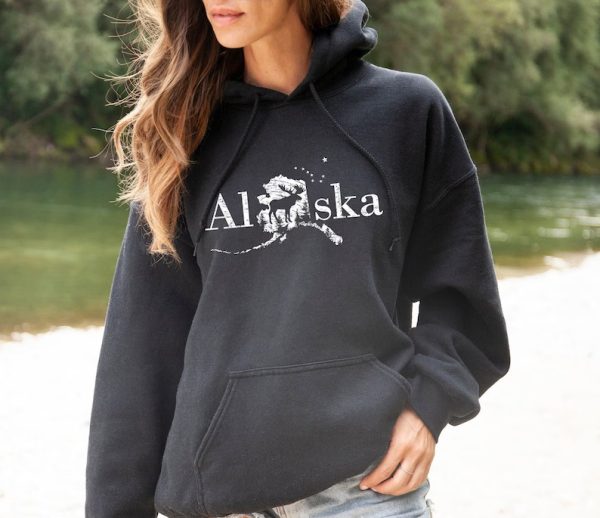 Alaska Map State Hoodie SN