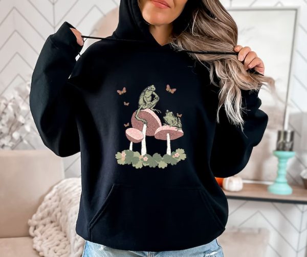 Frogs On A Mushroom Hoodie SN