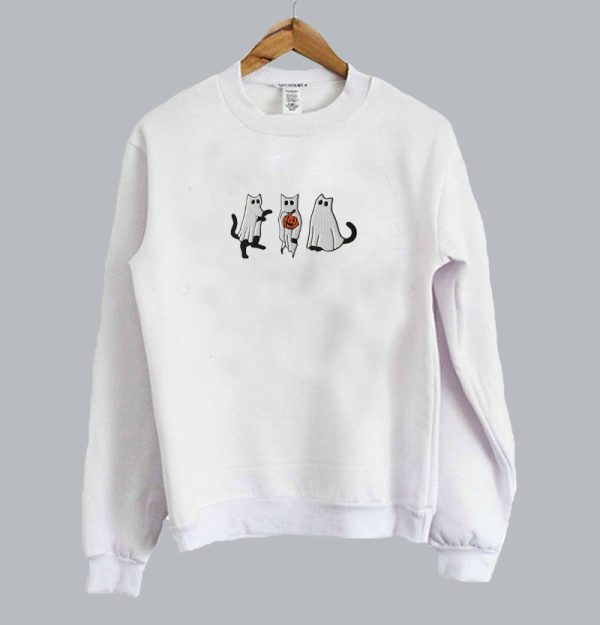 Cat Ghost Halloween Unisex Sweatshirt SN