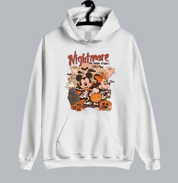 Mickey Minnie Halloween Nightmare On The Main Streat Hoodie SN