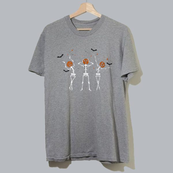 Pumpkin Skeleton Halloween T Shirt SN