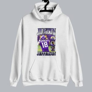 Retro Minnesota Vikings Justin Jefferson Hoodie SN