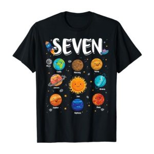 Solar System Planets 7 Seven T Shirt SN