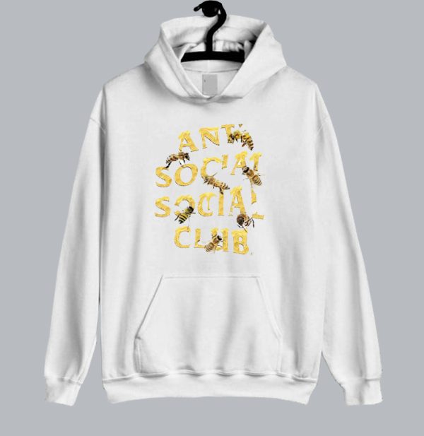 Antisocialsocialclub Worker Bee White Hoodie SN