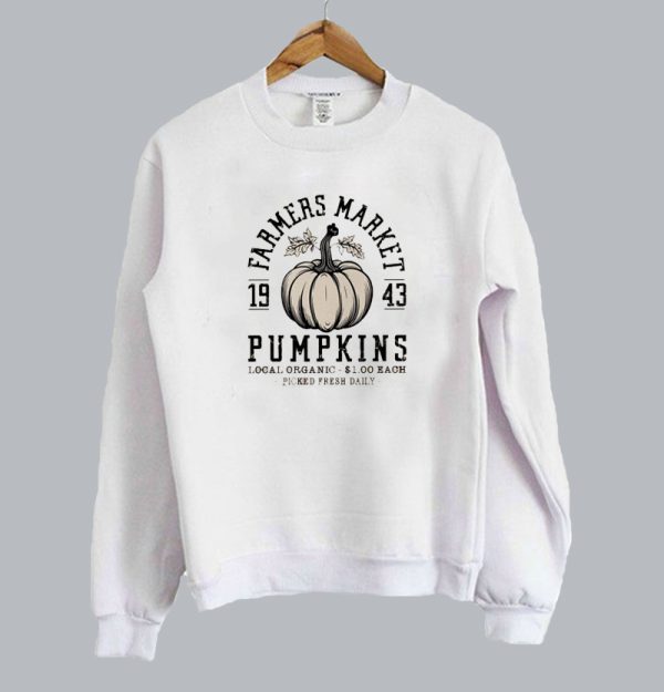 Farmers Market Pumpkin Retro Halloween Sweatshirt SN