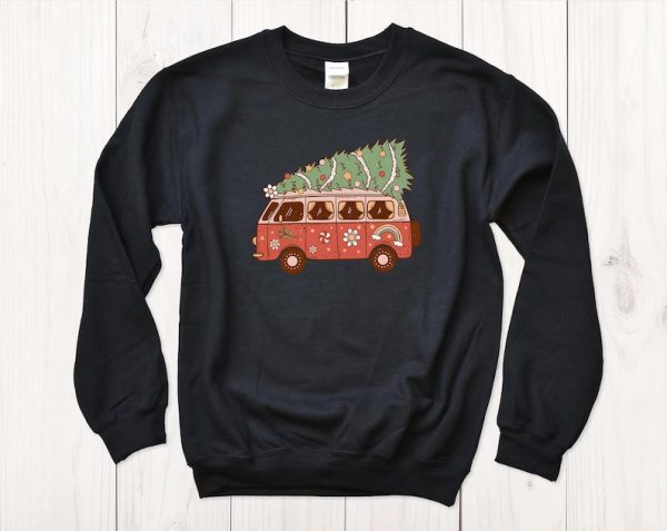 Groovy Christmas Vacation Tree Sweatshirt SN