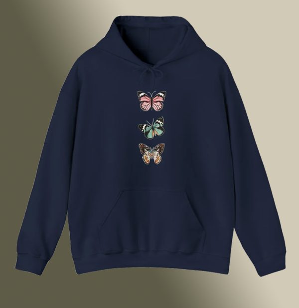 Butterfly Pattern Pullover Hoodie SC