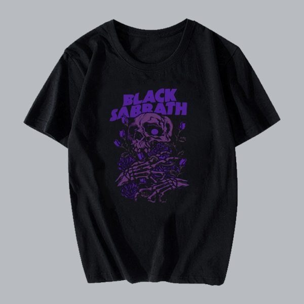 Black Sabbath Skull Purple T Shirt