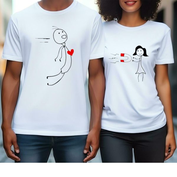 Magnet Couple Match T Shirts