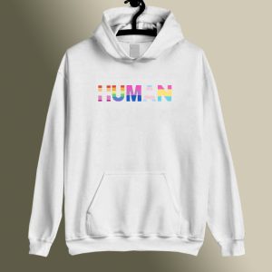 Rainbow Typography Human Hoodie SC