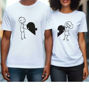 Valentines Day Matching Couple T shirt