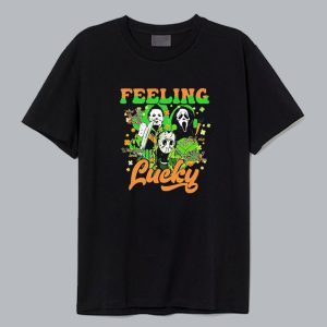 Horror feeling lucky St Patricks Day T shirt