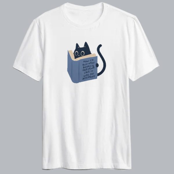 How To Buy New Books Cat T Shirt