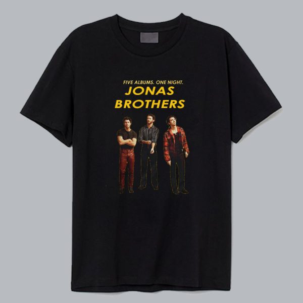 Jonas Brothers Five Albums One Night T Shirt