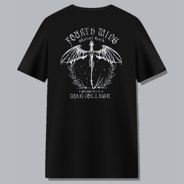 Fourth Wing Dragon Rider T Shirt Back