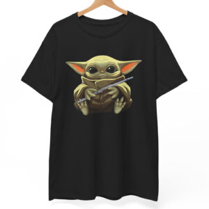 Baby Yoda Hug Flute t shirt