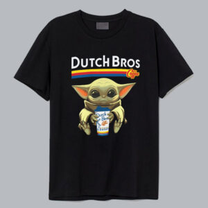 Dutch Bros Coffee Star War Baby Yoda t-shirt