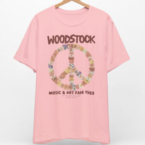 Woodstock 1969 Floral Peace T-Shirt